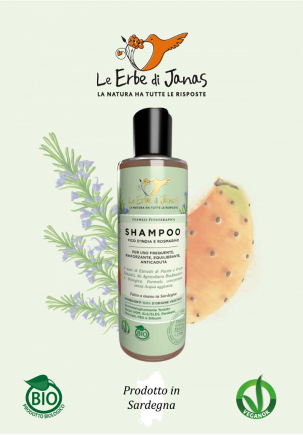 Shampoo uso frequente Fico d'India e Rosmarino 200ml