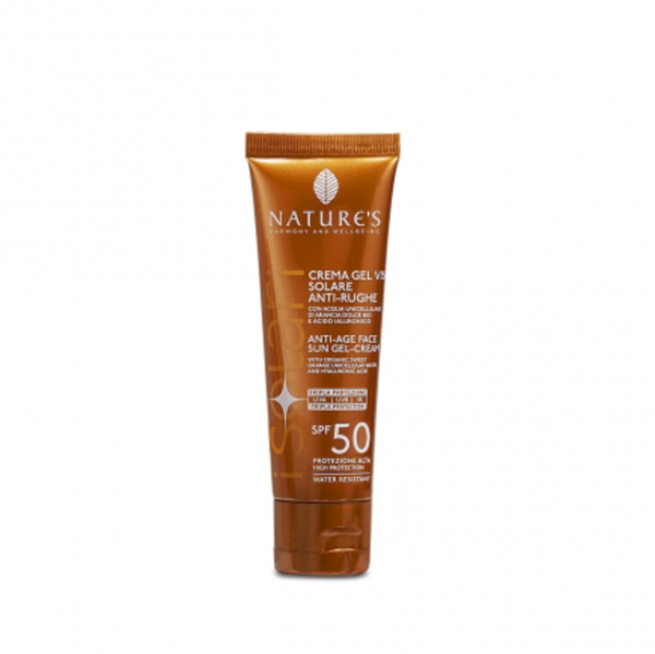 SPF50 crema gel viso solare antirughe 50 ml